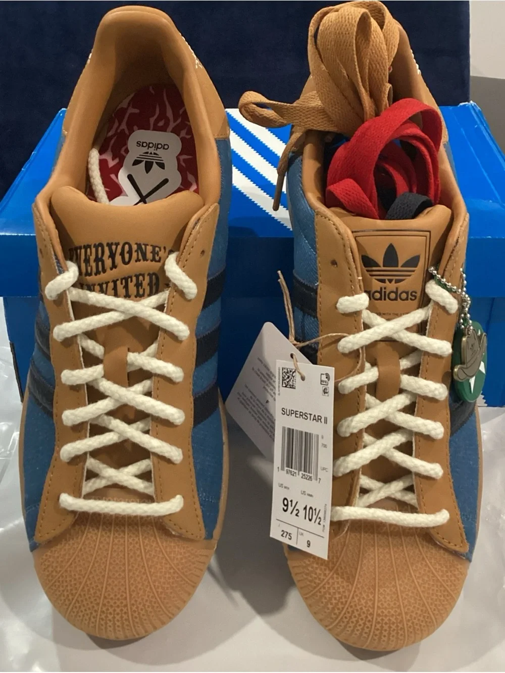 Adidas Superstar II Everyone’s Invited Denim Sneakers Men’s 9.5 NWT